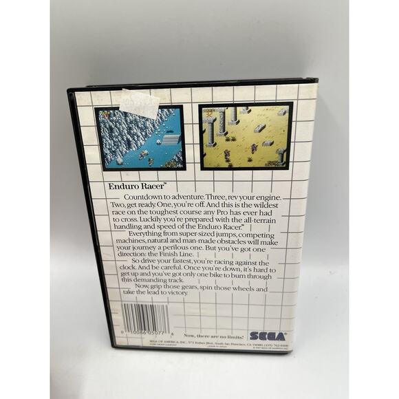 Enduro Racer (Sega Master, 1987) Vintage Sega Video Game W Case - Picture 2 of 7